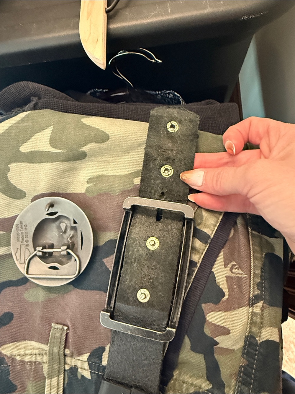 💀 Harley-Davidson Interchangeable Buckle Leather Belt - Picture 7 of 12